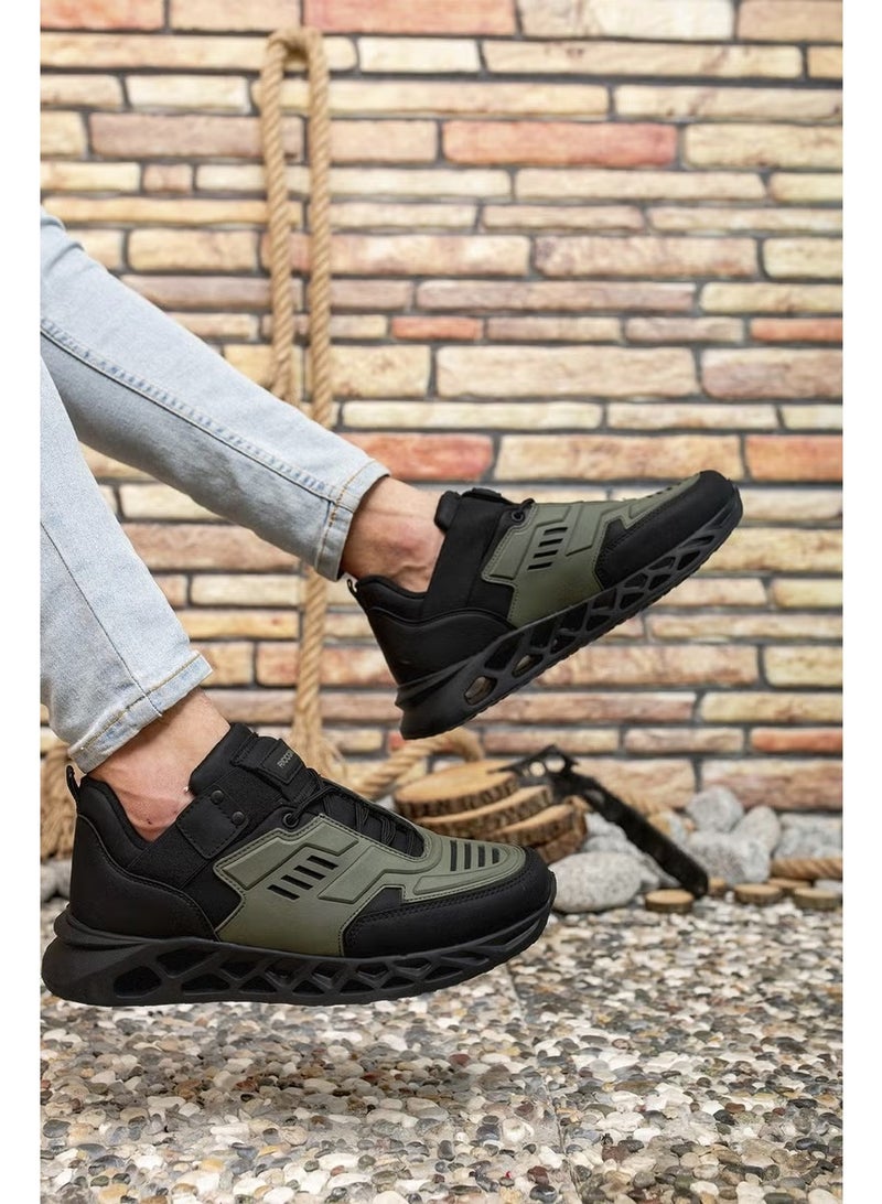 Khaki Black Men's Sneaker 00122021 - Image 2